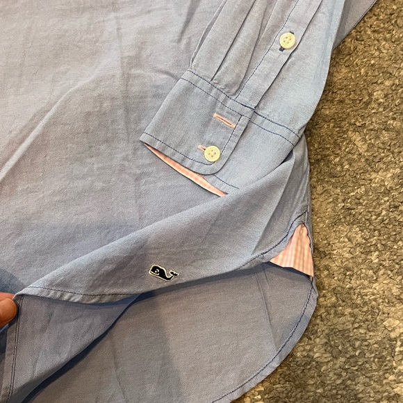 Vineyard Vines chambray button down with pink accents - Picture 3 of 7